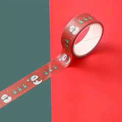 Cartoon Christmas & Paper Tape Journal Stickers DIY Decoration