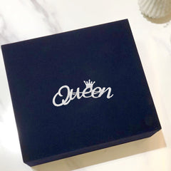 Rhinestone Inlaid Queen Crown Scarf Pin Brooch