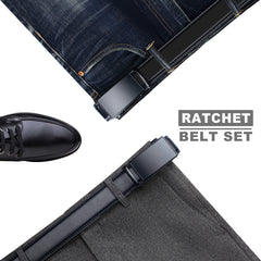 DOOPAI Ratchet Belts Men's Belt Leather 1 7 62 20 In Gift Set Box