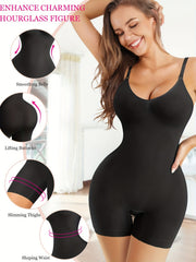 Solid Shaping Bodysuit V Neck Tummy Control Body Shaper