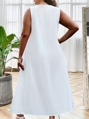 Women's Plus Butterfly Print Maxi Tank Dress