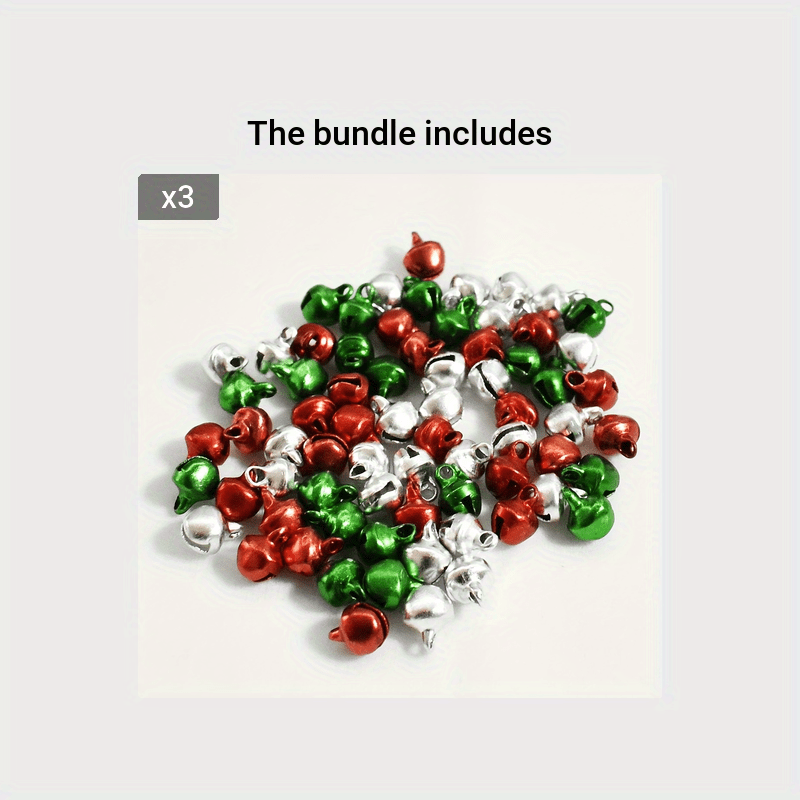 50pcs Christmas Bell Mini Ornament for Jewelry Making Craft Supplies