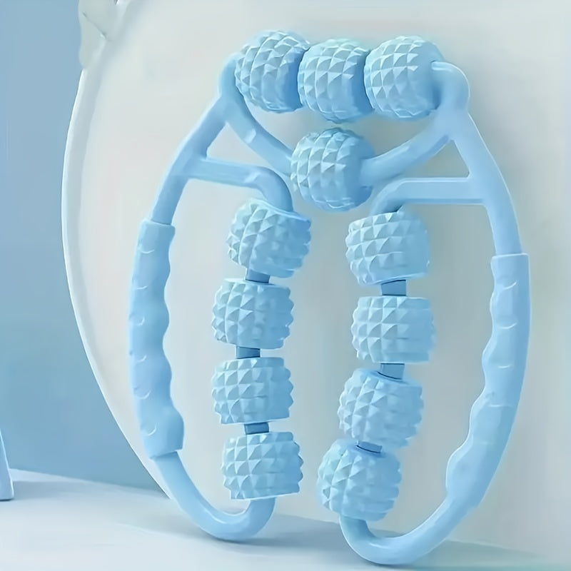 12-Wheels Yoga Massage Roller for Muscle Relaxation