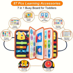 Busy Board Montessori Sensory Toy Educational Travel Toy Fine Motor Skills
