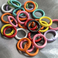 10pcs Candy Spring Jump Rings Buckles for Keychain Bag DIY Crafting