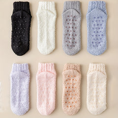 4 Pairs Fuzzy Socks Comfy Warm Home Floor Stockings