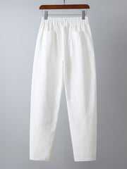Ankle Length Harem Pants Elastic Waist Casual Trousers