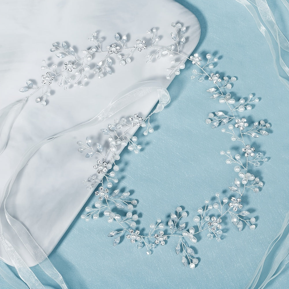 Rhinestone Bridal Belt Wedding Dress Waist Chain Sash Faux Pearl Beaded Belt