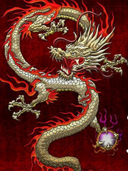 Dragon Pattern T-Shirt Men's Street Style Tee Shirt Summer