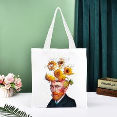 Sunflower Canvas Tote Bag for Fitness and Daily Use