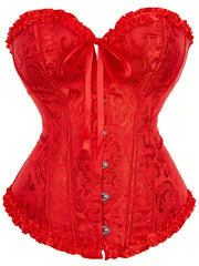 Strapless Corset Bustier Tummy Control Lace Up Body Shaper