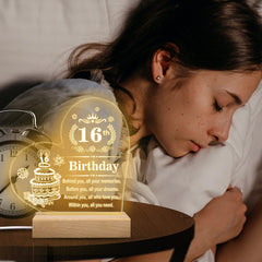 Sweet 16 Night Light Keepsake Gift