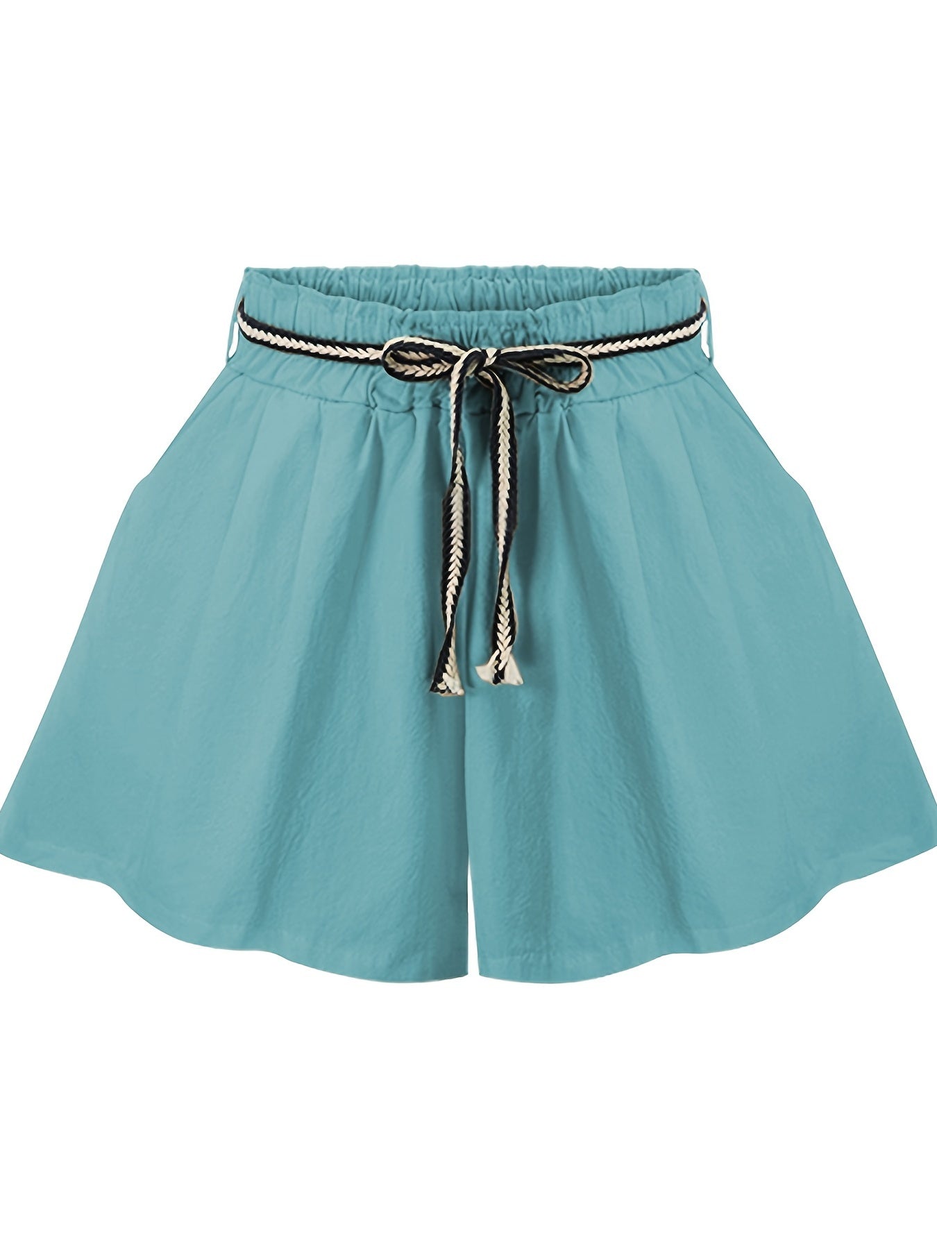 Wide Leg Shorts Casual Tie Waist Summer Shorts Women's Clothing