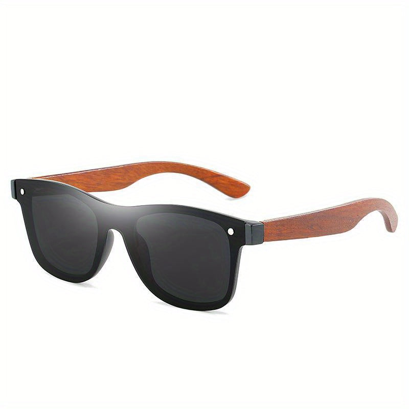 Walnut Wood Sunglasses Rimless Polarized Lenses UV400
