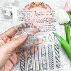 4x6 inch Birthday Candle Decor Clear Stamp