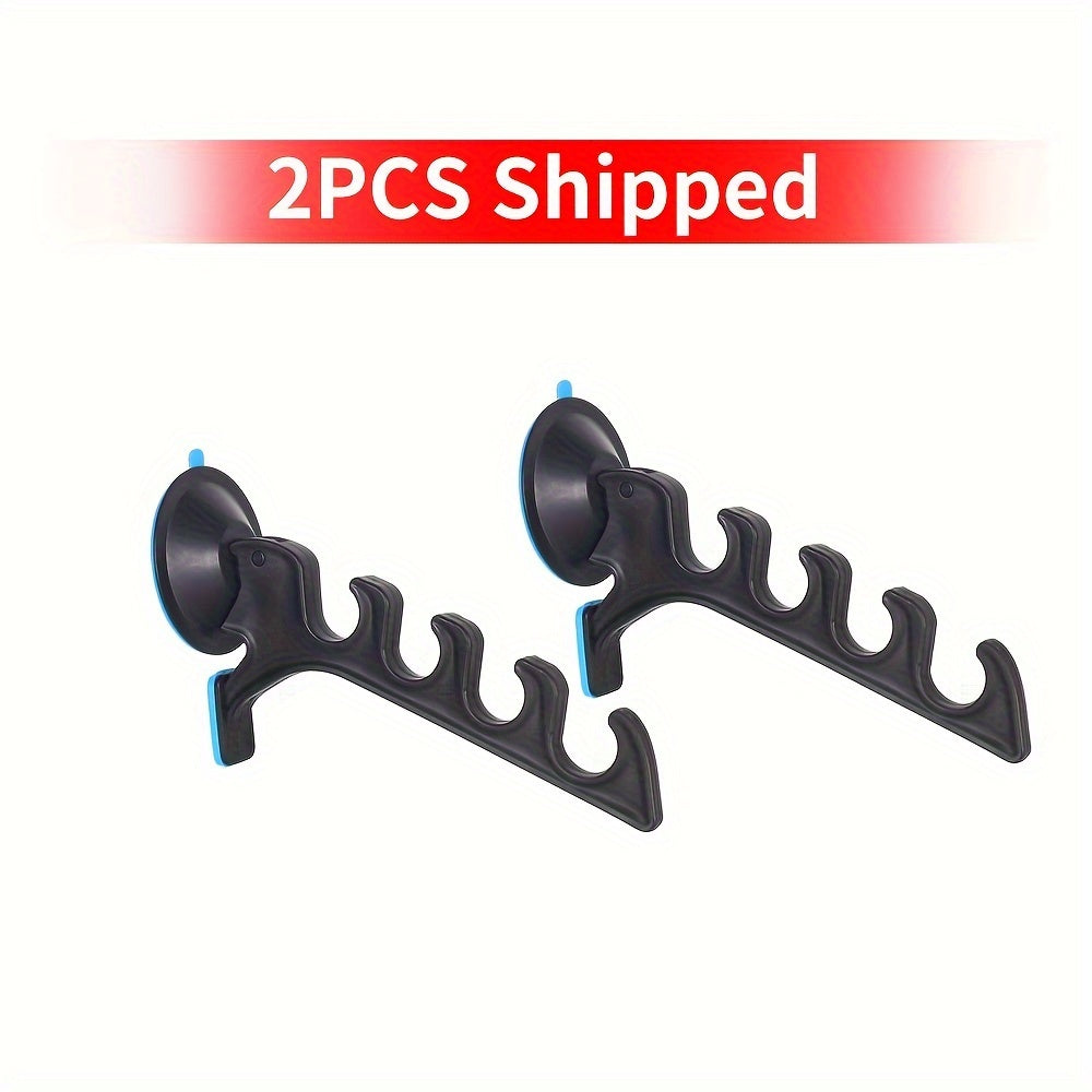 2pcs Suction Cup Fishing Rod Holder ABS Resin Pole Carrier For Vehicle
