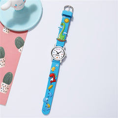 Girls Dinosaur Pattern Watch With Silicone Band