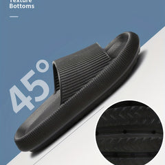 Men's Non Slip Platform Slides Comfortable Pillowy Slides