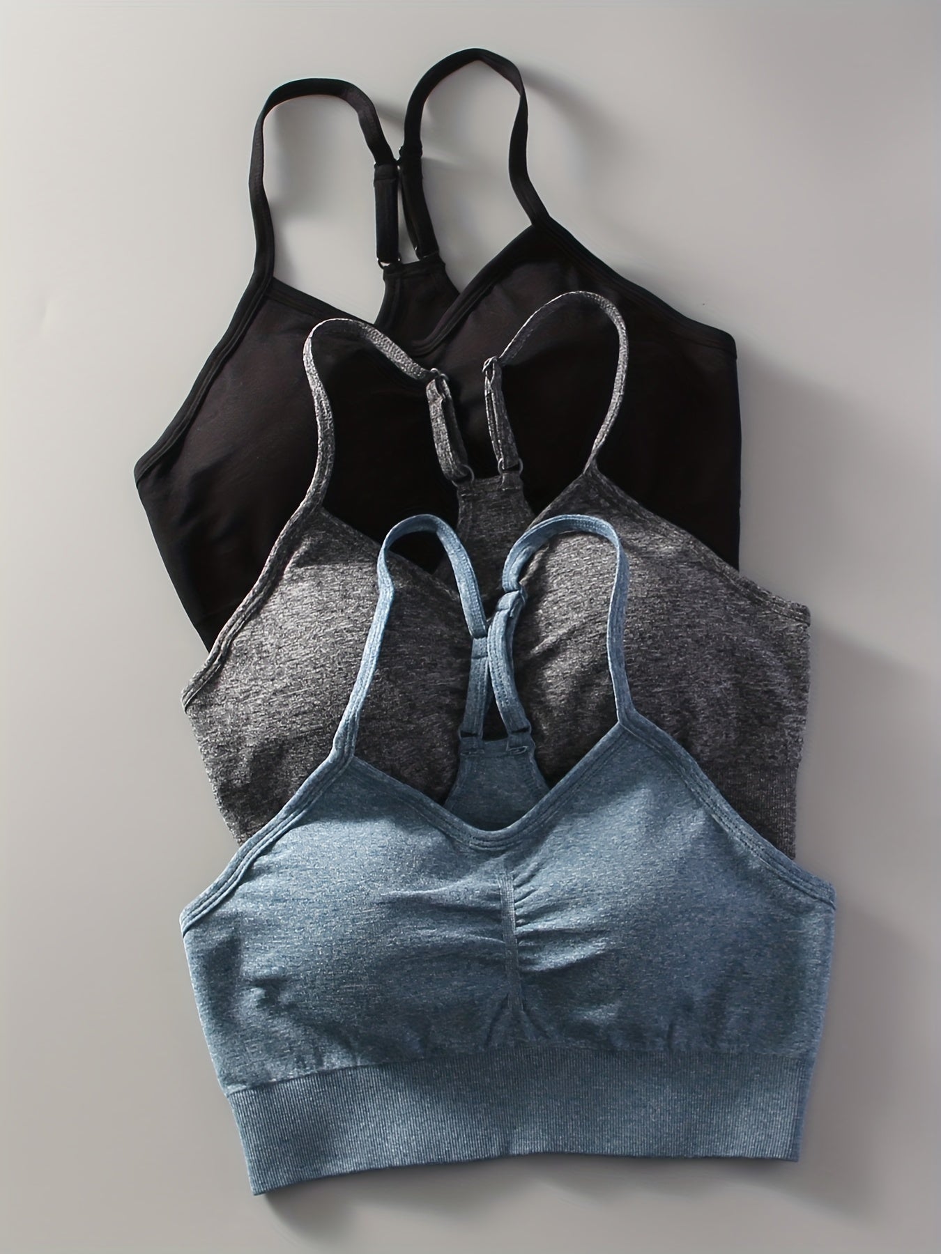 3pcs Women's Sports Bra Set for Gym & Yoga