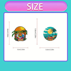 100pcs Beach Surfing Waterproof Vinyl Stickers for Water Bottles
