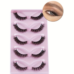 Fox Eyelashes Natural False Eyelashes D Curling 5 Pairs