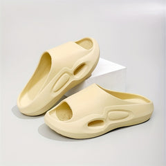Men's Solid Slides Soft Non Slip Slippers Open Toe Shoes