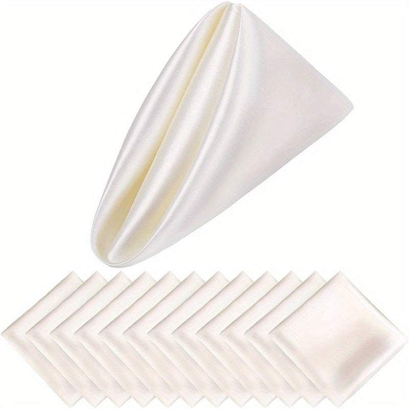 Satin Napkins 24pcs Soft Table Napkins Romantic Weddings Party Dinner Decoration