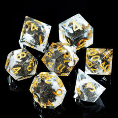 7pcs Quicksand Resin Dices, Board Game Christmas Thanksgiving Gift