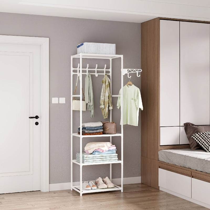 Metal Floor Coat Rack - Easy Assembly - Storage Organizer