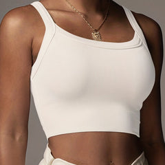 Ribbed Cami Crop Top Slimming Top