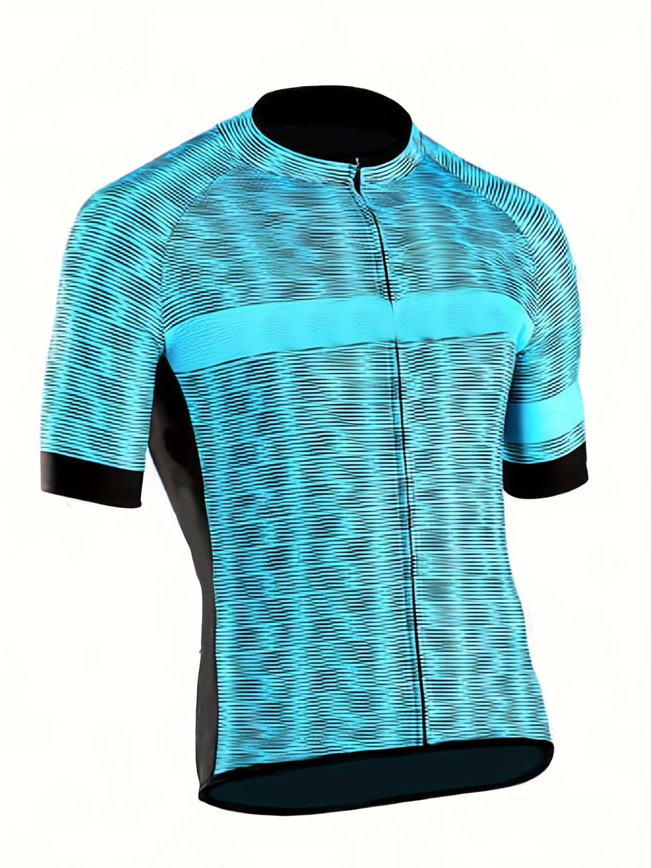 Men's Geometric Pattern Cycling Jersey Long Sleeve Crew Neck Shirt