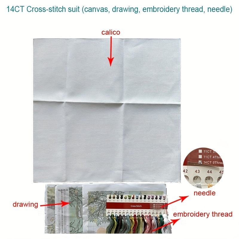 Embroidery Cross Stitch Christmas Gift 14CT Cloth for Living Room Bedroom