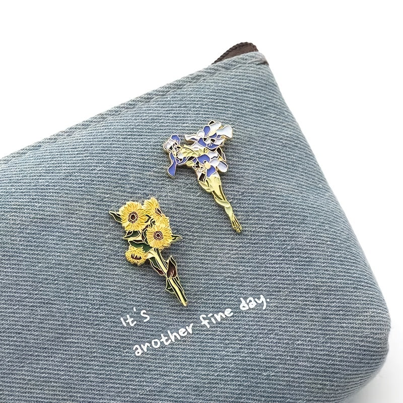 2pcs Plant Enamel Pins Set for Girls | Funny Button Pins Jewelry
