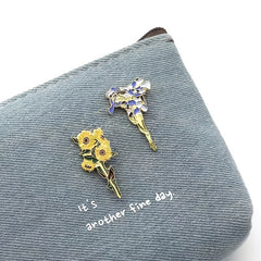 2pcs Plant Enamel Pins Set for Girls | Funny Button Pins Jewelry