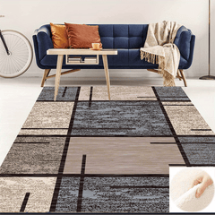 Fluffy Faux Wool Area Rug Retro Contemporary Large Carpet For Living Room Bedroo