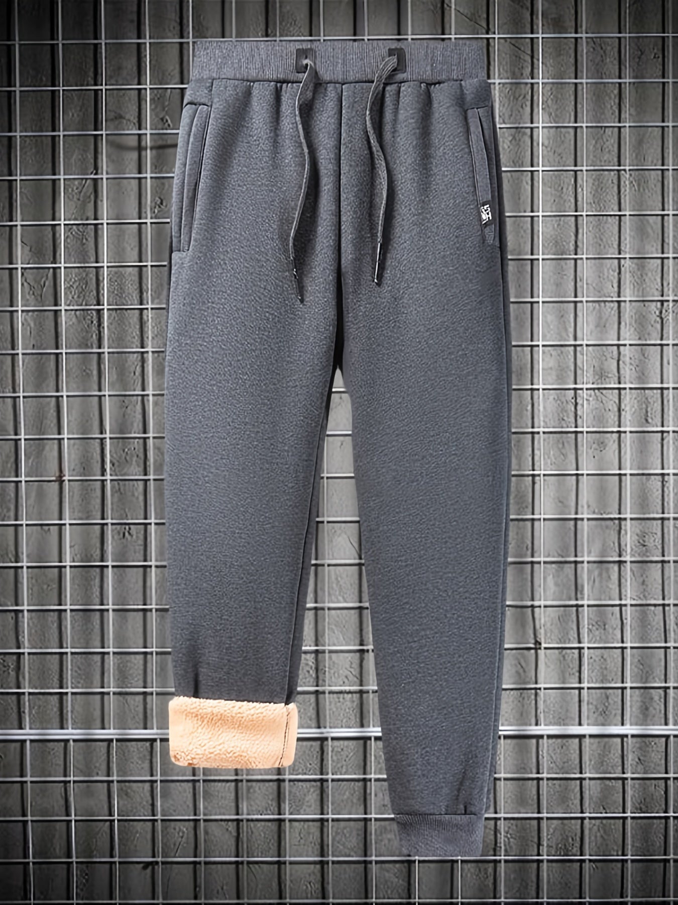 Men's Winter Active Sherpa Lined Sweatpants Fleece Jogger Pants