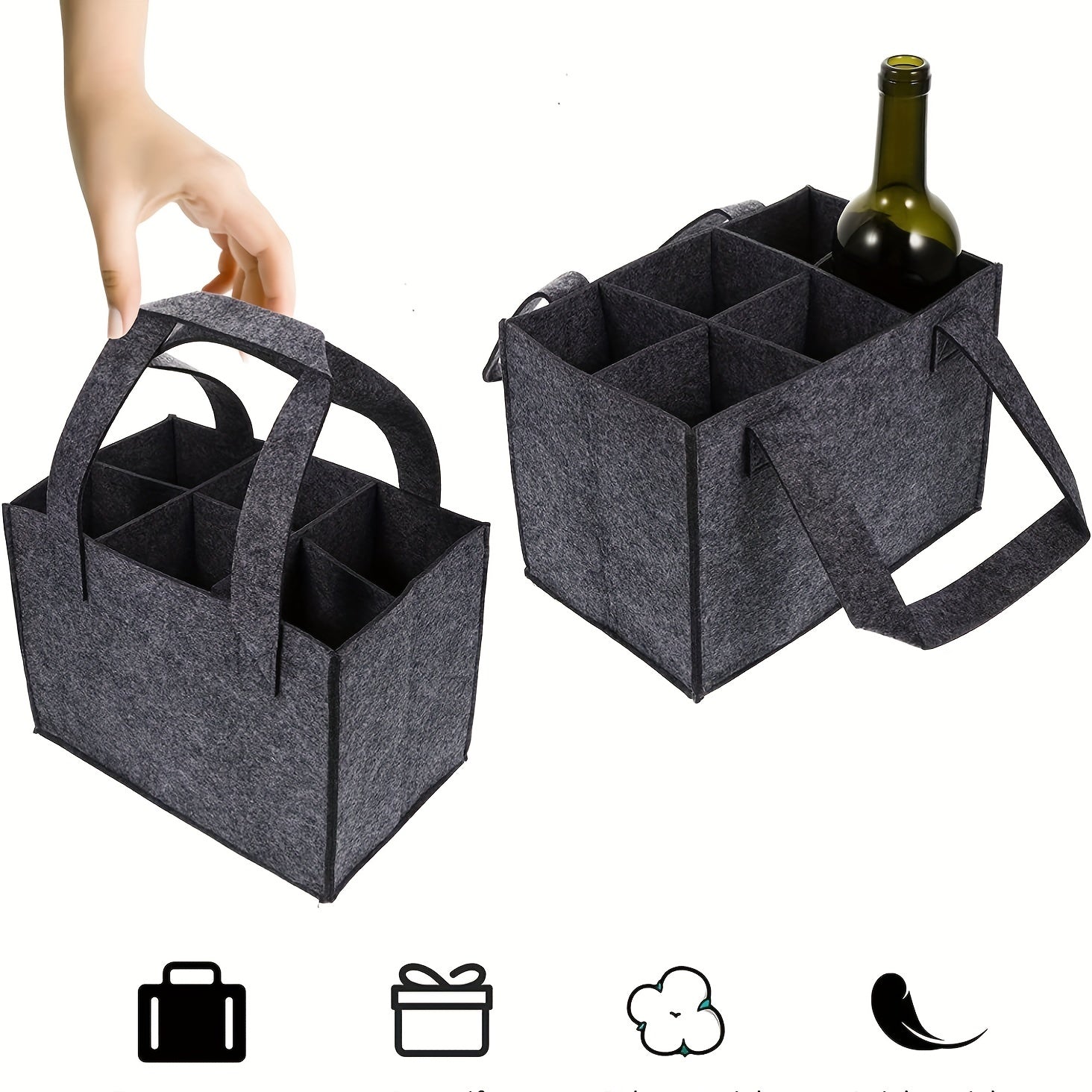 Red Wine Felt Bag Christmas Wedding Wine Storage Bag Gift