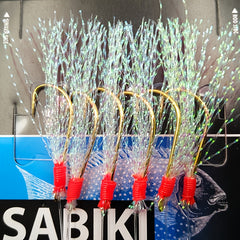 Carbon Steel Sabiki Bait Rigs with Luminous Beads High Saltwater Fishing Hooks