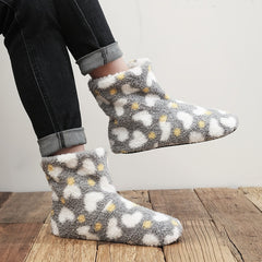 Cozy Heart Pattern House Slippers for Men