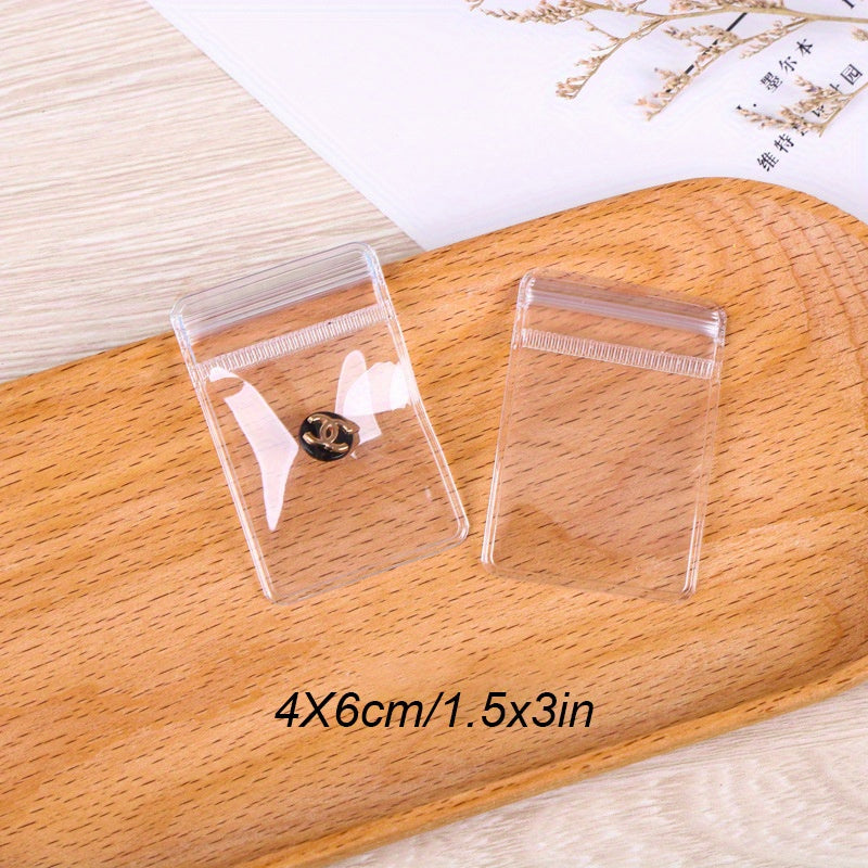 50Pcs Anti Oxidation Jewelry Storage Bags PVC Transparent Sealed