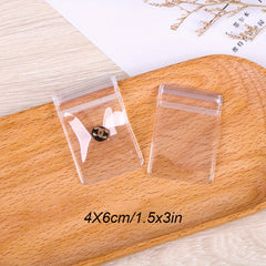50Pcs Anti Oxidation Jewelry Storage Bags PVC Transparent Sealed