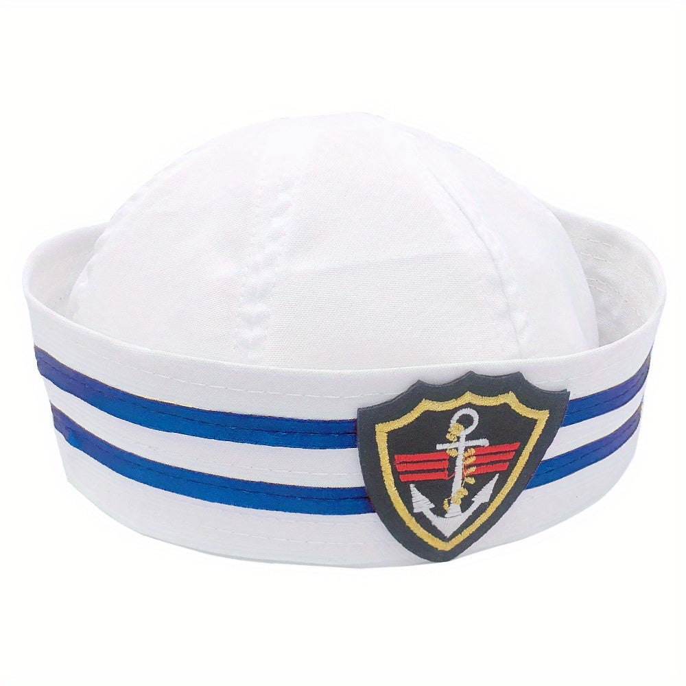 Striped Navy Sailor Hat For Men And Women