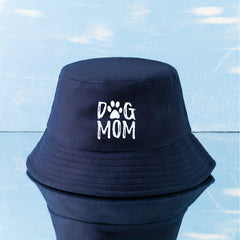 Cotton Bucket Hat Dog Mom Print Lightweight Sunscreen
