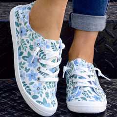 Colorful Floral Pattern Flat Shoes Women's Shallow Mouth Casual Shoes