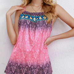 Floral Print Spaghetti Strap Top Boho Sleeveless Cami Top