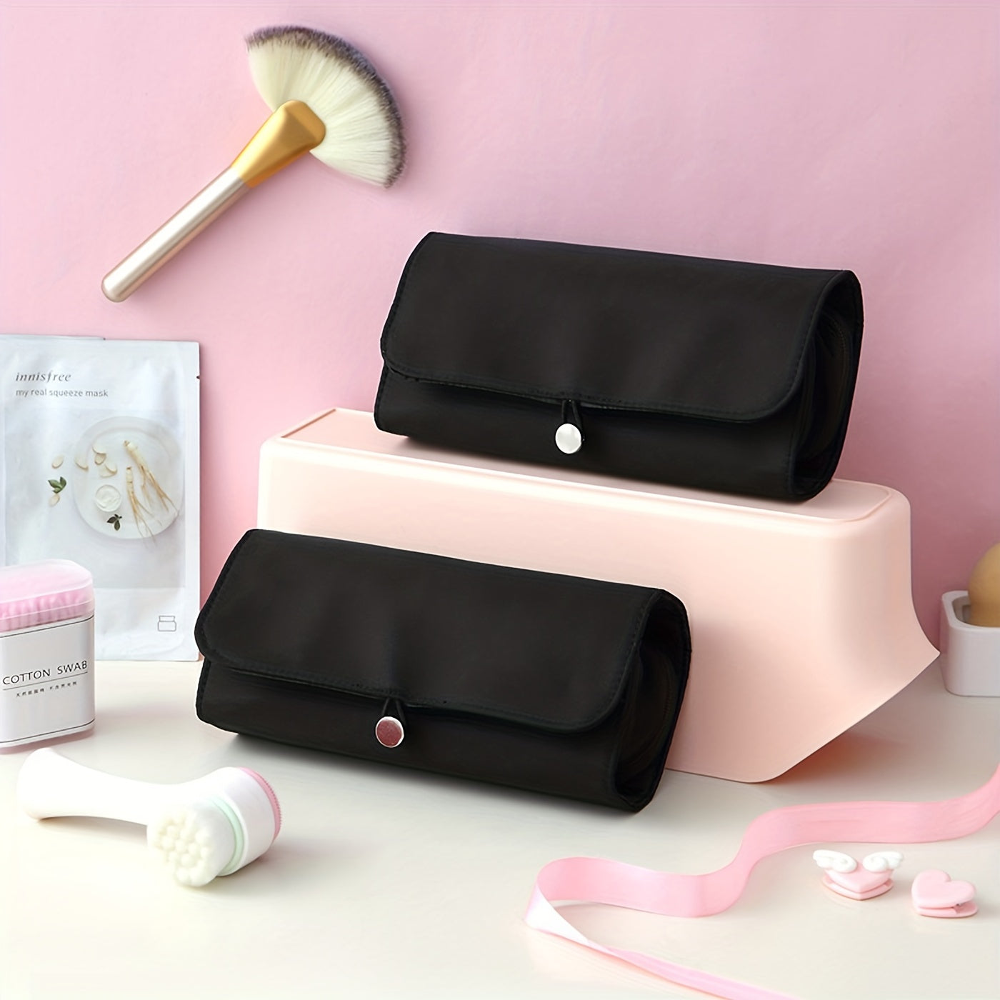 Portable Makeup Brush Bag Cosmetic Brushes Organizer Travel Accessory Storage