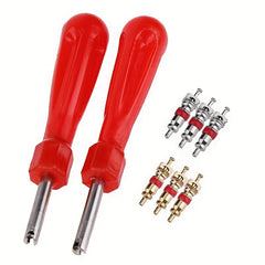 5pcs Valve Cores + Remover Tool for Car Bicycle Tyre Tire Repair
