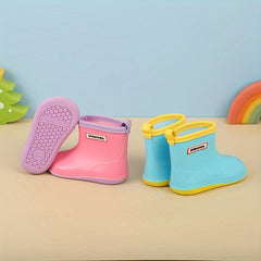 Girl's High Top Rain Boots Non Slip Waterproof Shoes