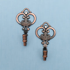 2pcs Vintage Large Curtain Hooks Wall Hanging Coat Hooks Metal Hooks