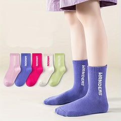 5 Pairs Kids Hiking Socks Outdoor Sports Socks, Ages 8-12
